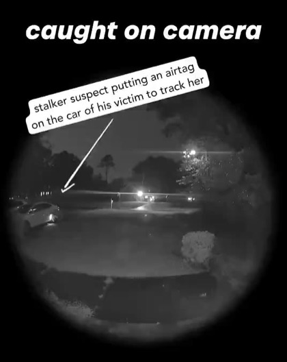 Night camera footage ad for a personal safety product