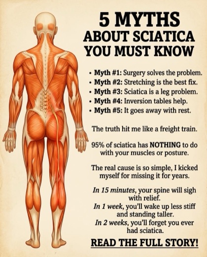 Five myths about sciatica infographic ad