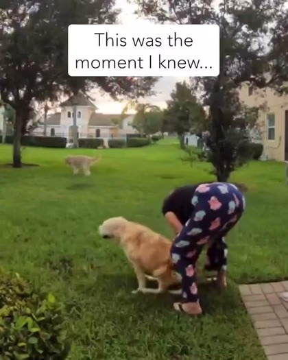 Dog owner UGC ad filmed in a backyard